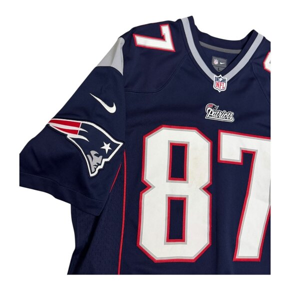 NIKE New England Patriots ROB GRONKOWSKI Vintage 2000s NFL Football Jersey Large - Picture 6 of 8